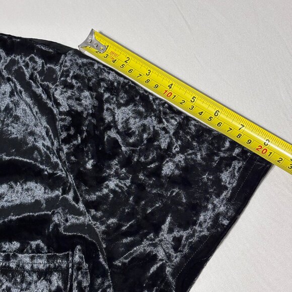 Spring + Mercer Velvet Legging Tee Black Crushed Velvet VNeck Top XXL Whimsigoth - Picture 8 of 8